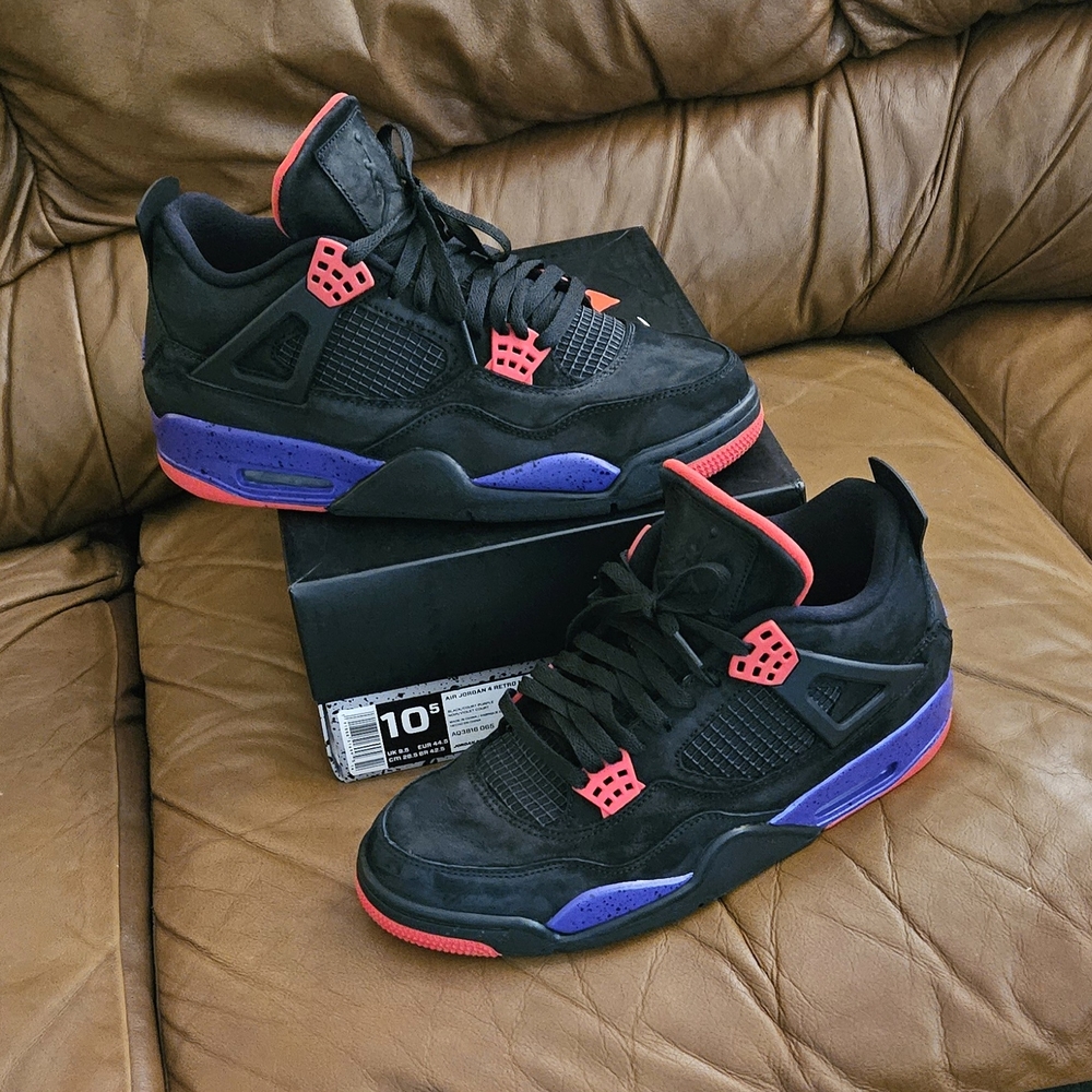 Men's Nike Air Jordan 4 Retro NRG Raptors OVU Drake Size 10.5 (EXCELLENT SHAPE) - Picture 8 of 14